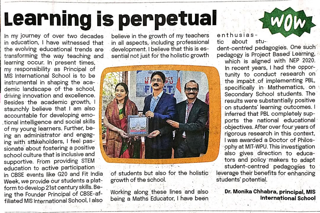 Learning is perpetual